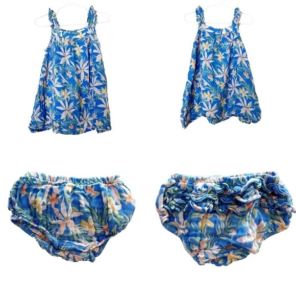 ANGEL DEAR Organic Cotton Muslin Floral Baby Girl Set - Picture 4 of 9